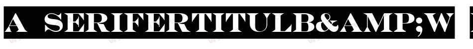 a_SeriferTitulB&W Bold字体转换